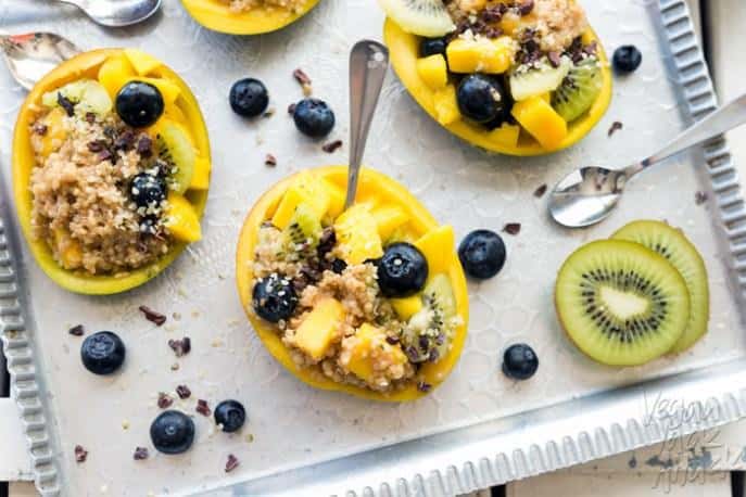 Toasted Quinoa-Stuffed Mangos