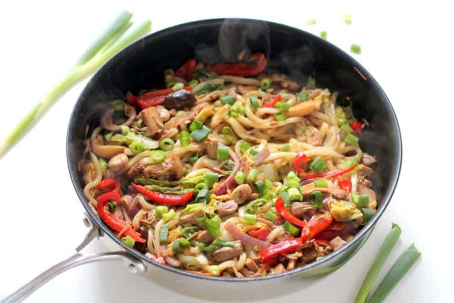 Udon Noodle Stir-Fry with Jackfruit