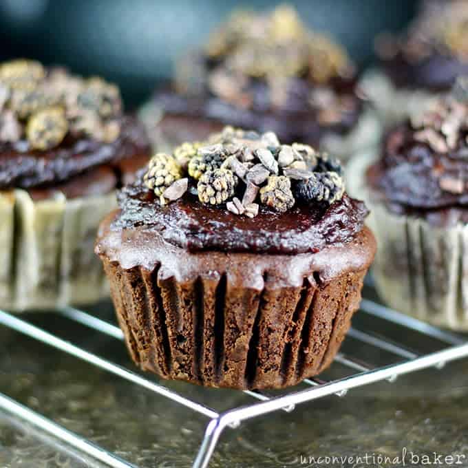 Buckwheat Zucchini Chocolate Cupcakes (Gluten-Free)