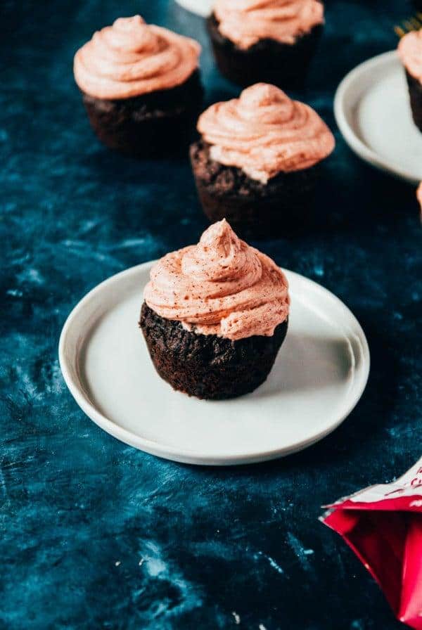 Chocolate Cupcakes with Buttercream Pink Frosting
