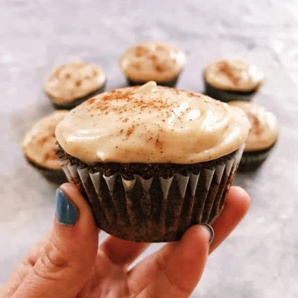 Gingerbread Cupcakes with Maple Cinnamon Frosting