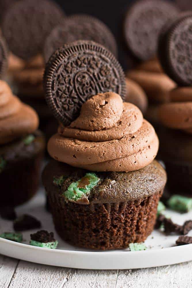 Mint Chocolate Oreo Cupcakes