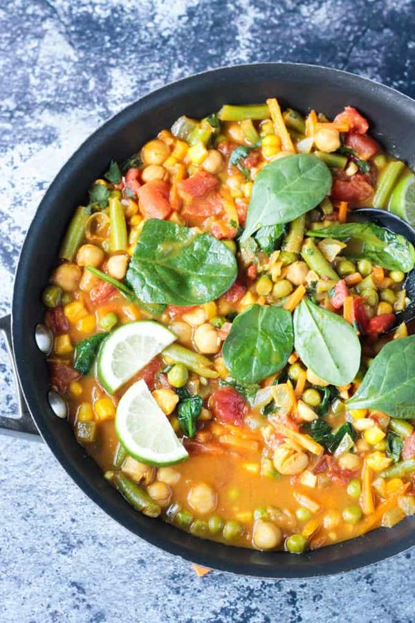 Quick and Easy Thai Green Curry Vegetables