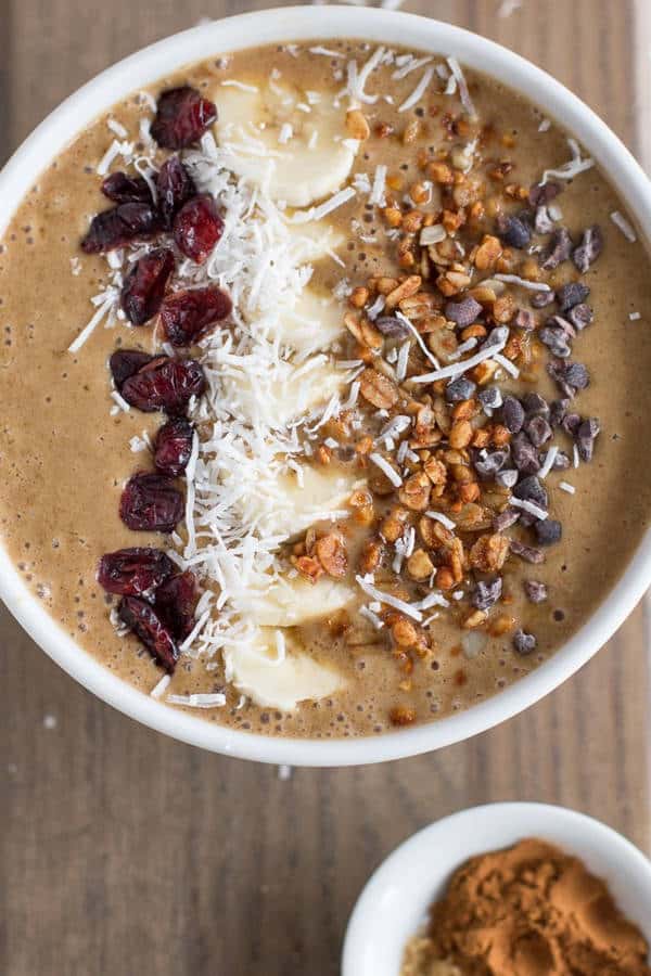 Gingerbread Almond Butter Smoothie Bowl