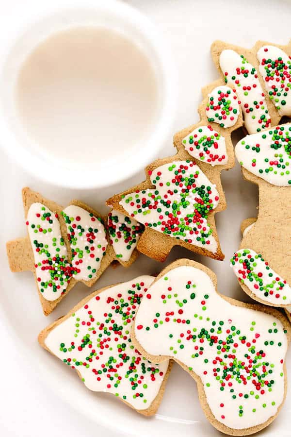 Iced Holiday Shortbread Cookies (Gluten-Free)