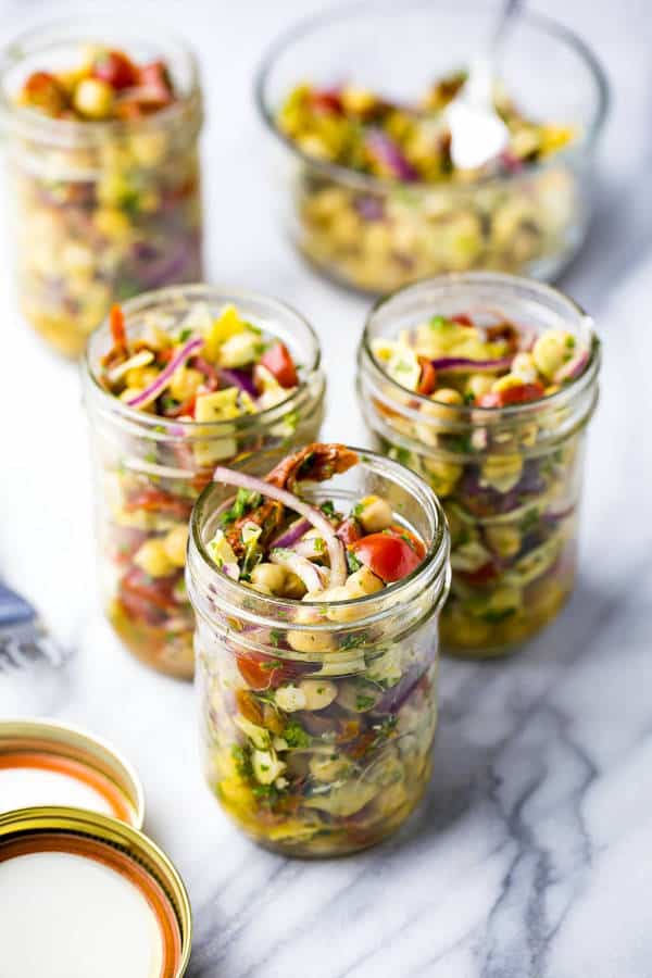 Mediterranean Chickpea Salad Jars
