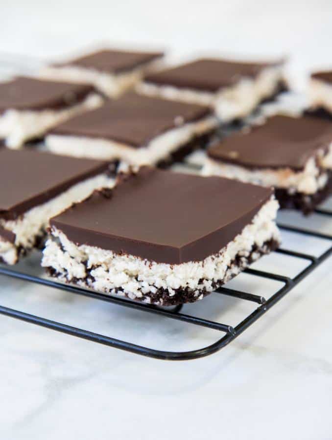 No Bake Chocolate Coconut Brownies