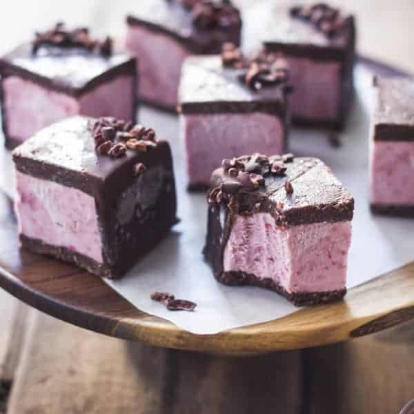 Raspberry Brownie Ice Cream Sandwiches (Gluten-Free)