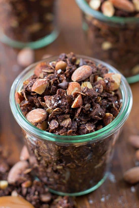 Salted Caramel Almond Brownie Granola