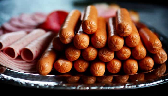 Platter with different meats and sausages