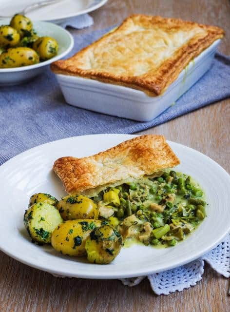 Wild Garlic and Spring Veg Pot Pie