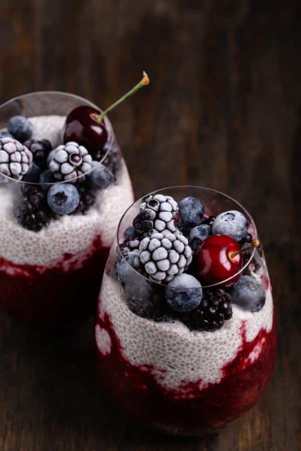 Mixed Berry Compote and Creamy Chia Pudding