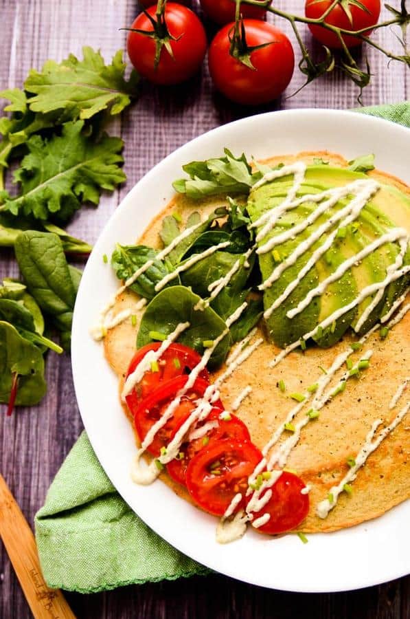 Savory Lentil + Quinoa Protein Pancakes