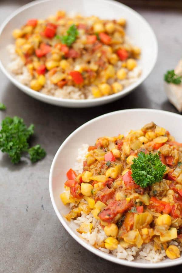 Chickpea and Eggplant Curry