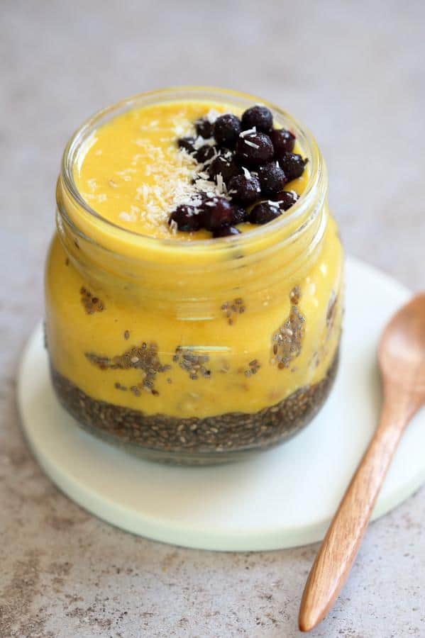 Mango Overnight Oats with Turmeric