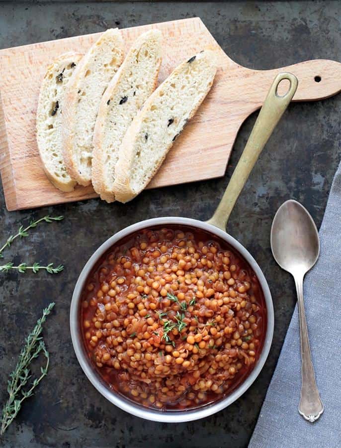 Simple Balsamic Lentil Stew