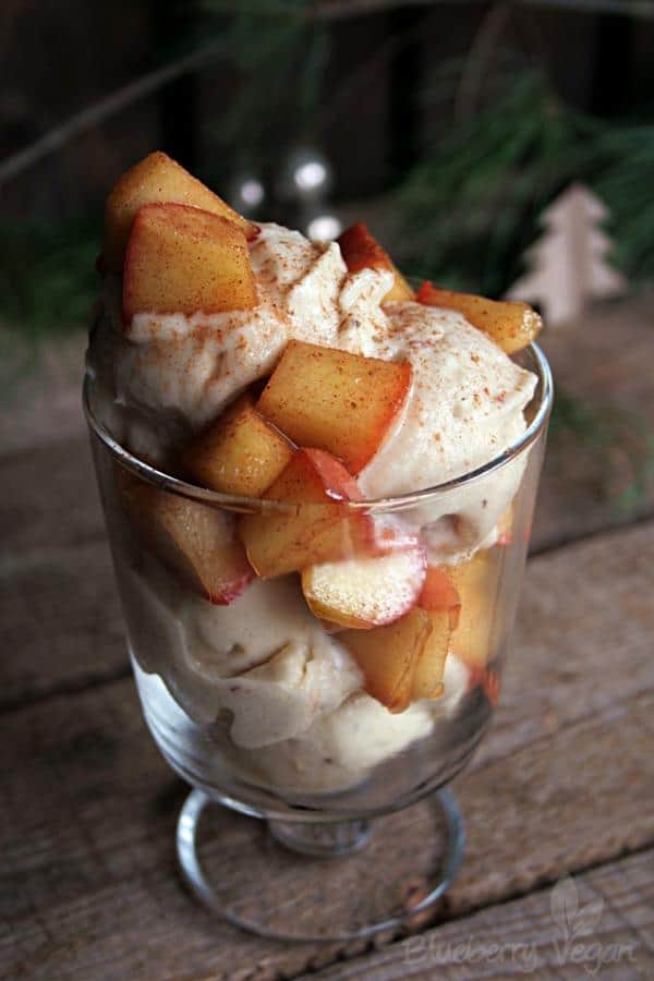 Apple Cinnamon Nice Cream with Glazed Apples