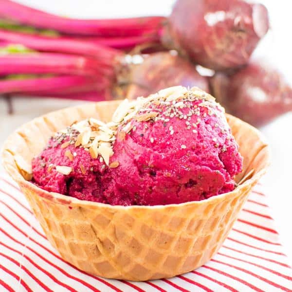 Beetroot Rhubarb Ice Cream