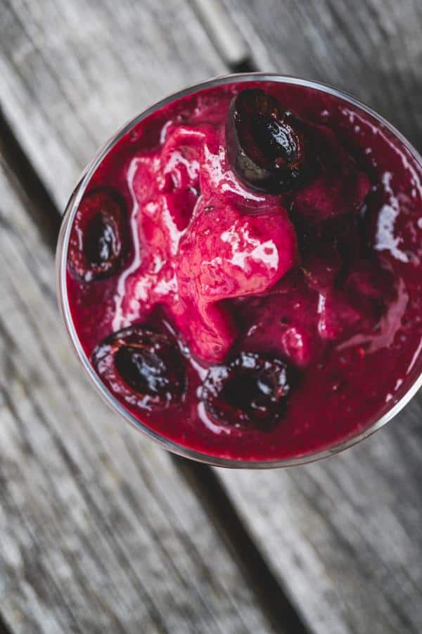 Cherry Chocolate Soft Serve Ice Cream