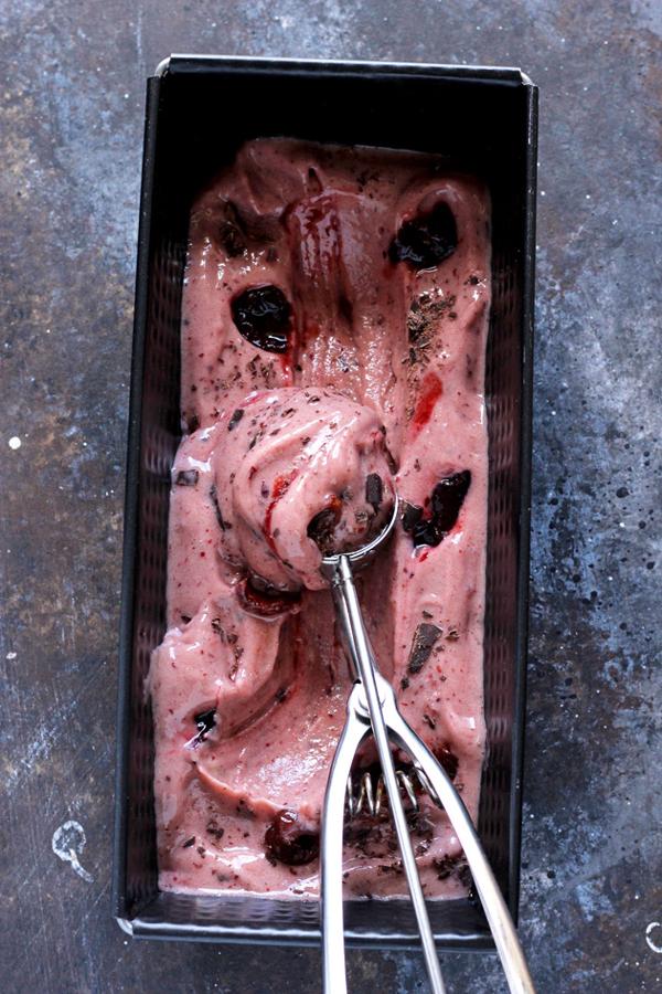 Cherry Garcia Soft Serve Ice Cream