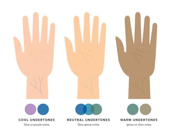 Chart of hand undertones