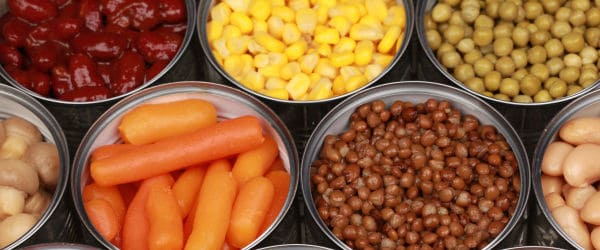 A variety canned foods