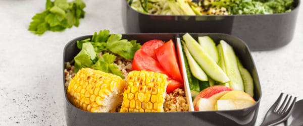 Meal prepped food containers