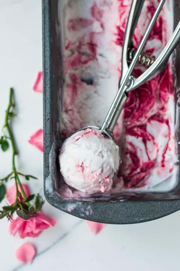 Rose Raspberry Ripple Ice Cream