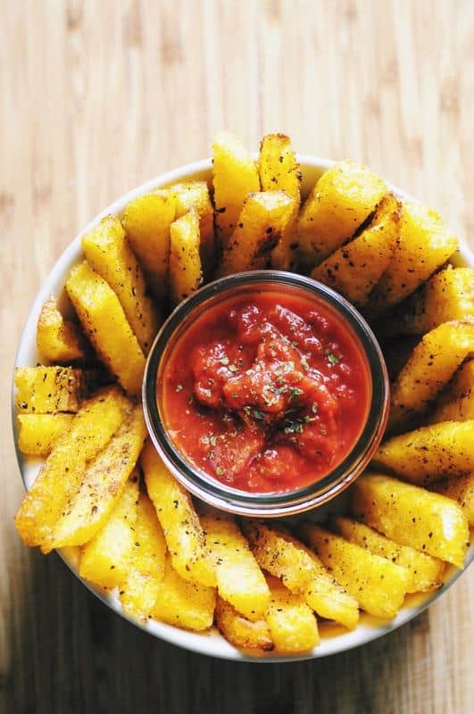 Baked Garlic Pepper Polenta Fries