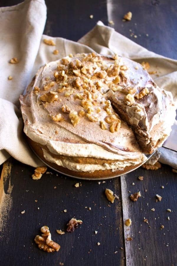 Banana Cake with Peanut Butter Cream Frosting
