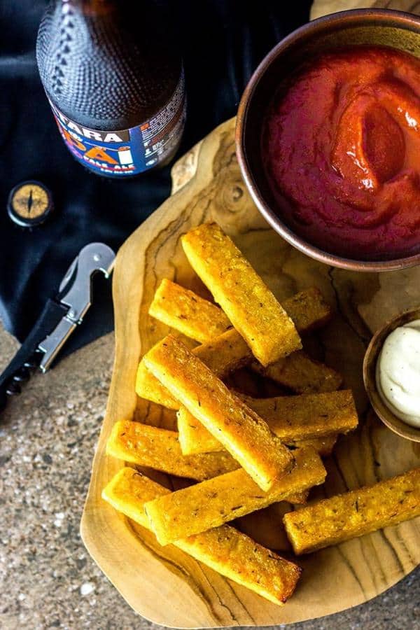 Cajun Polenta Fries with Smoky Tomato Sauce