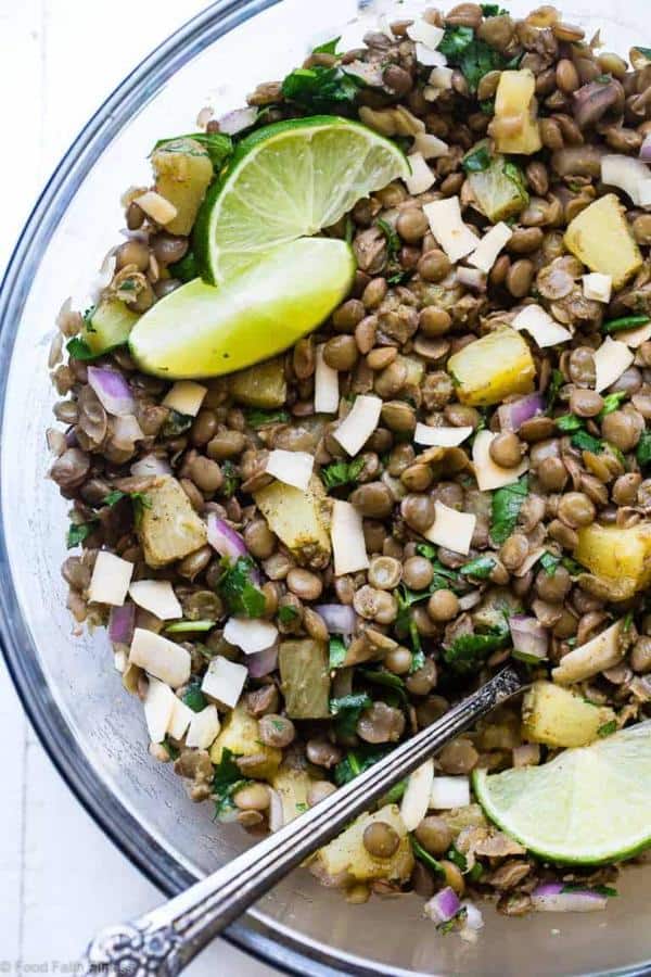 Caribbean Cold Lentil Salad