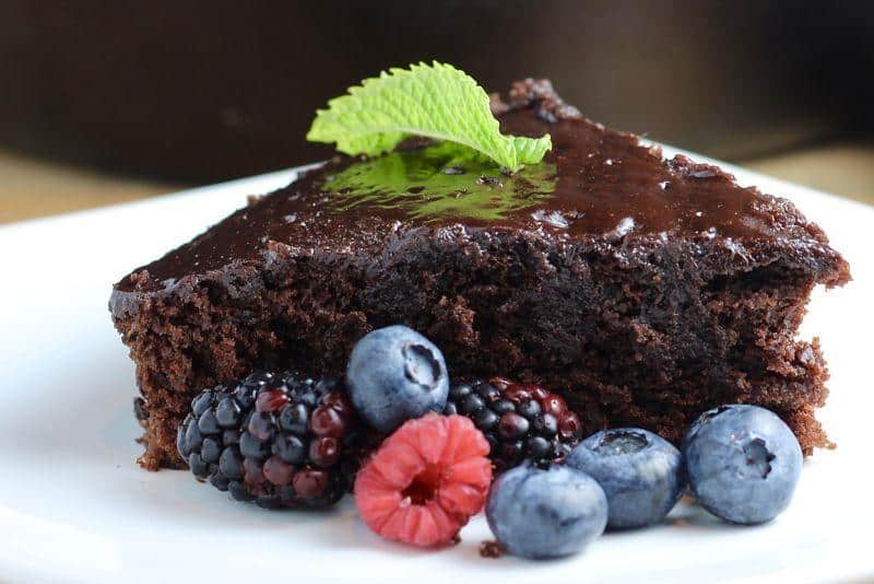 Chocolate Amaretto Skillet Cake