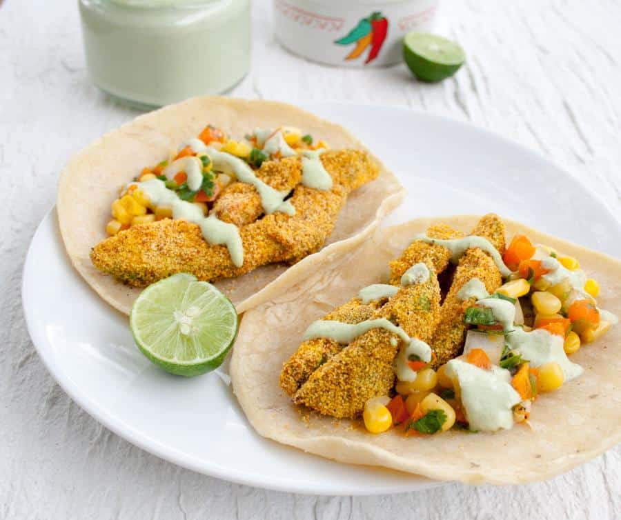 Cornmeal Baked Avocado Tacos