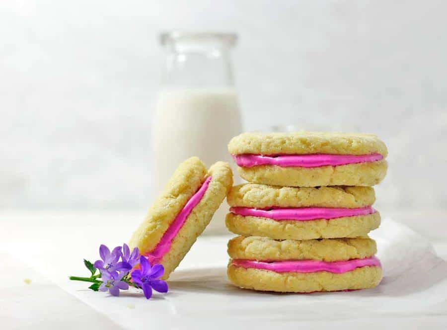 Dragonfruit Cream Sugar Sandwich Cookies