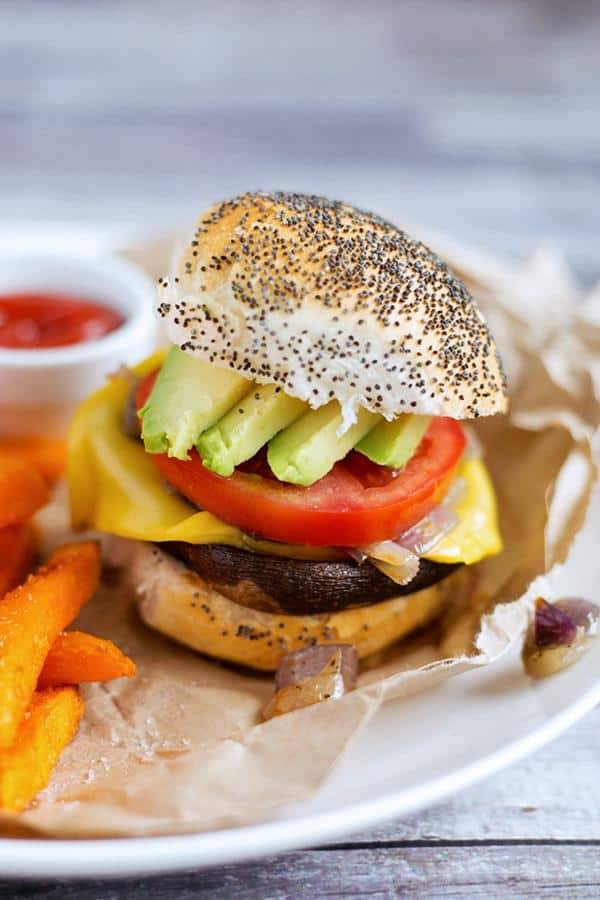 Easiest Vegan Portobello Mushroom Burgers