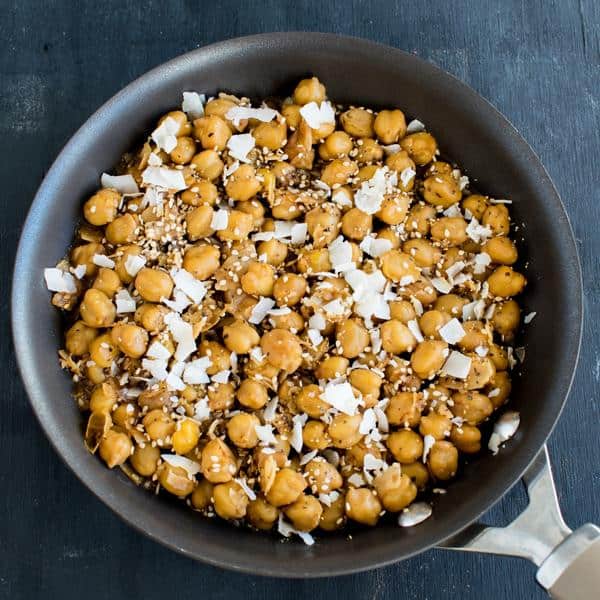 Garlicky Sesame Chickpeas with Coconut
