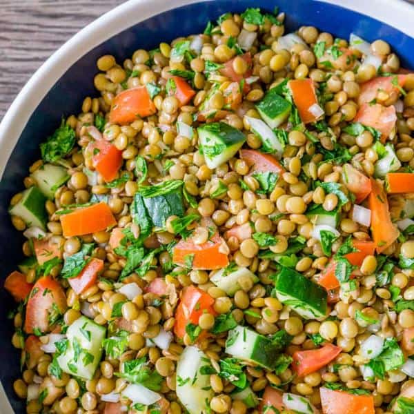 Green Lentil Tabbouleh Salad