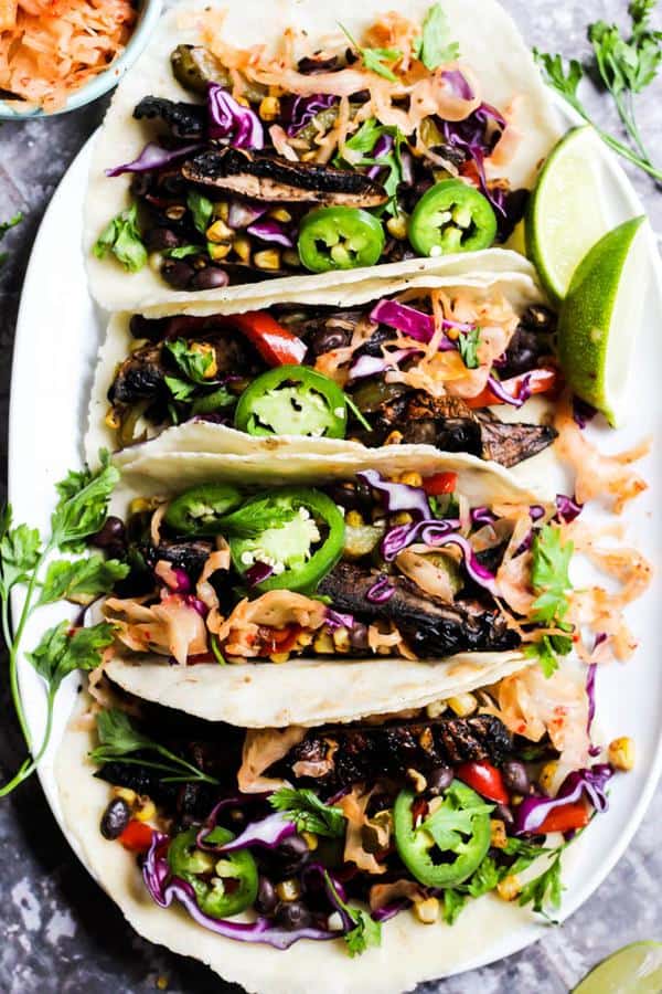 Grilled Vegetable Portobello Mushroom Tacos