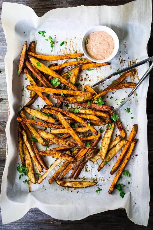 Harissa Baked Sweet Potato Fries