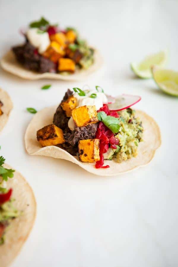 Healthy Butternut Squash Tacos with Black Beans