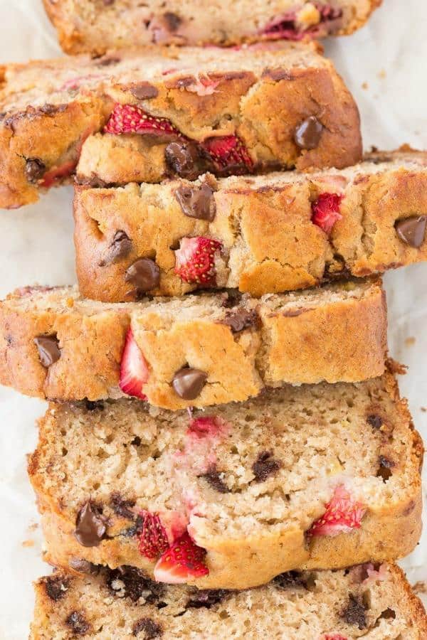 Healthy Strawberry Banana Bread (Gluten-Free)