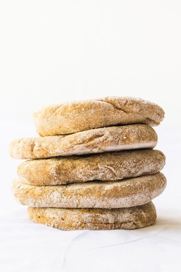 Homemade Yeast-Free Spelt Flour Pita Bread