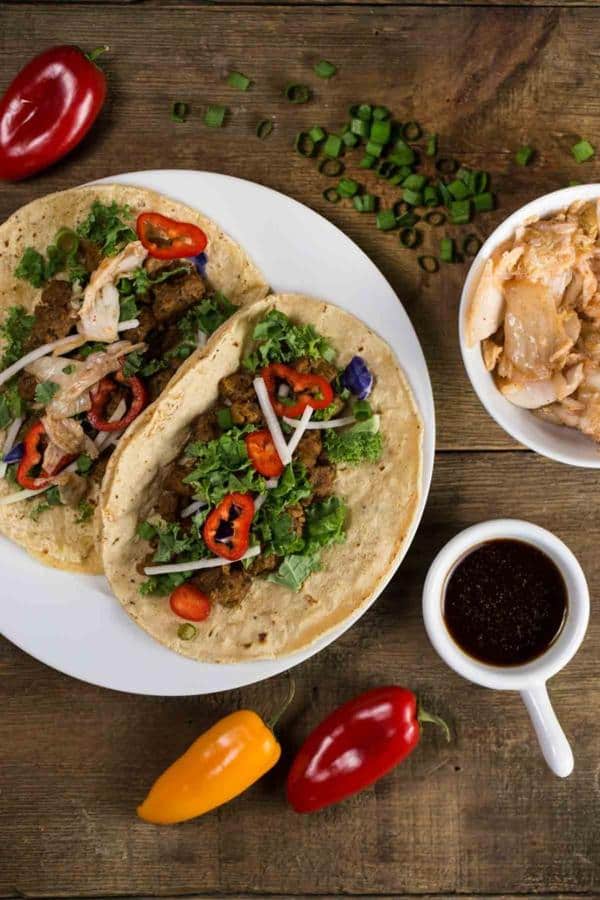 Korean Tacos with Spicy-Sweet Sauce