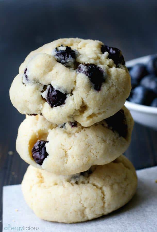 Lemon Blueberry Cookies with Cream Cheese