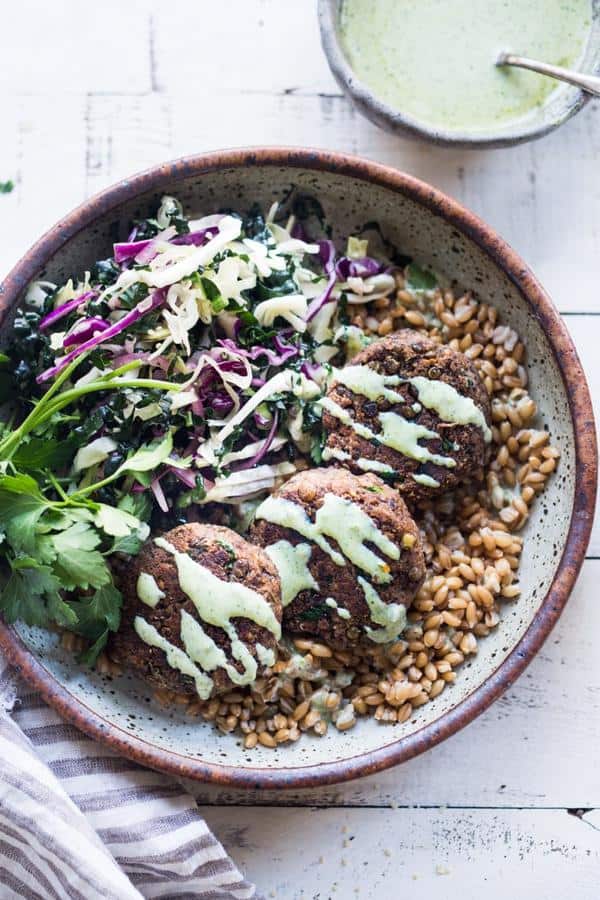 Lentil Cakes with Zhoug Yogurt