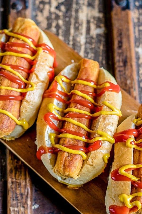 Lentil Carrot Veggie Hot Dogs