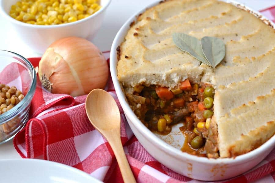 Lentil Shepherd’s Pie with Roasted Garlic Mashed Cauliflower