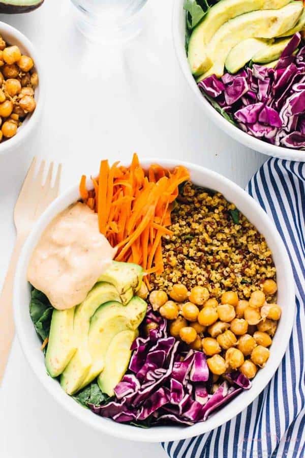 Nourish Buddha Bowl with Harissa Tahini Dressing