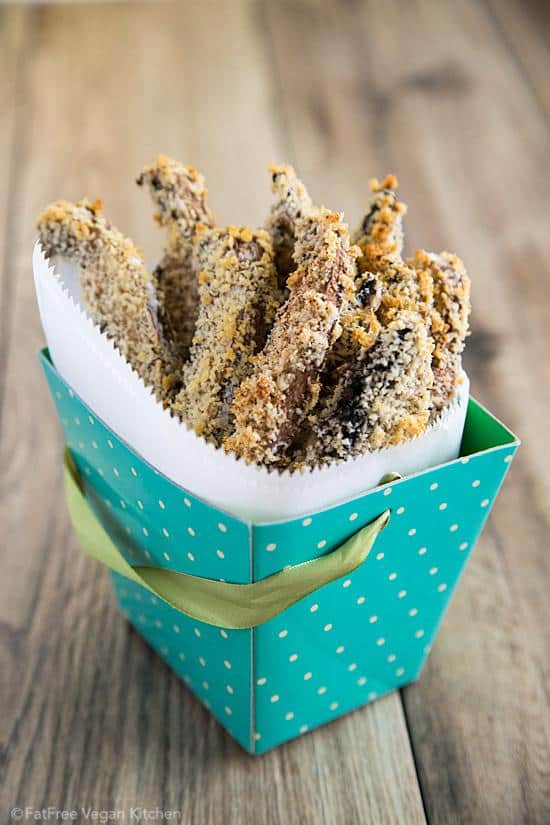 Oil-Free Baked Portobello Fries